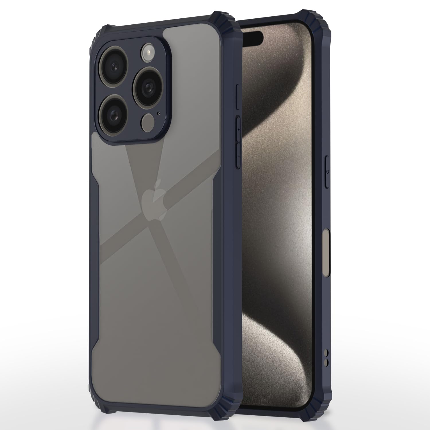 Pikkme iPhone 16 Pro Shockproof Eagle Clear Transparent Back Cover (Blue)