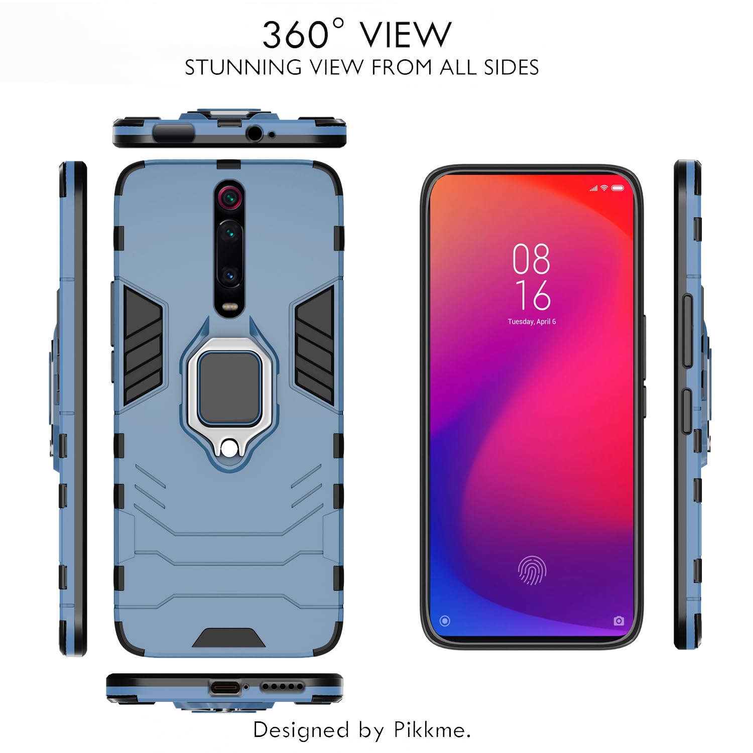 Pikkme Redmi k20 / K20 Pro D5 Tough Armor Back Cover | Blue