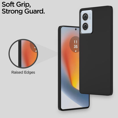 Pikkme  Motorola Moto Edge 50 Fusion 5G SideCut Back Cover (Black)