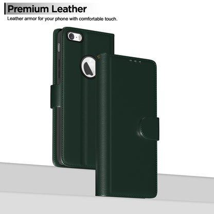 Pikkme iPhone 5 / 5s / Se Vintage Flip Cover (Green)