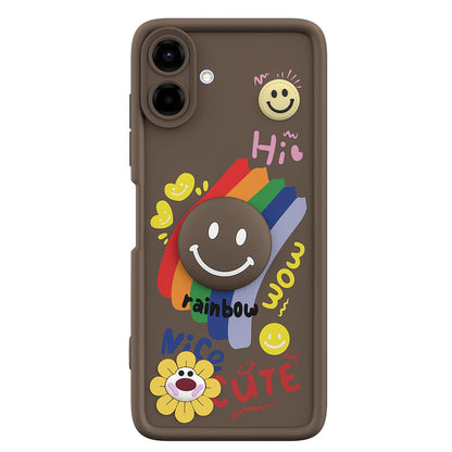 Pikkme Samsung F70e 5G/M07/F07/A07/A07 5G Smile Rainbow brown mobile back cover – photo 7
