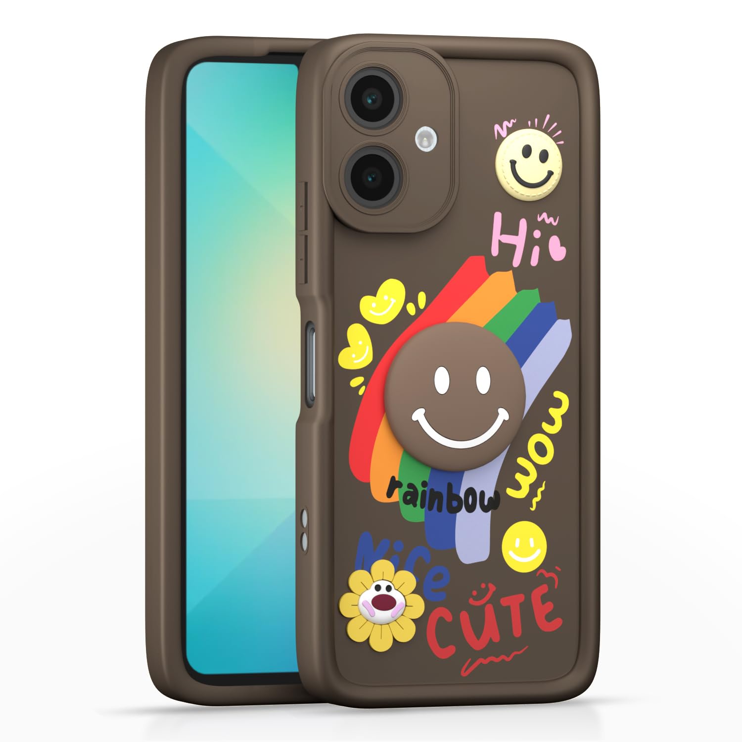 Samsung A06 back cover in brown by Pikkme