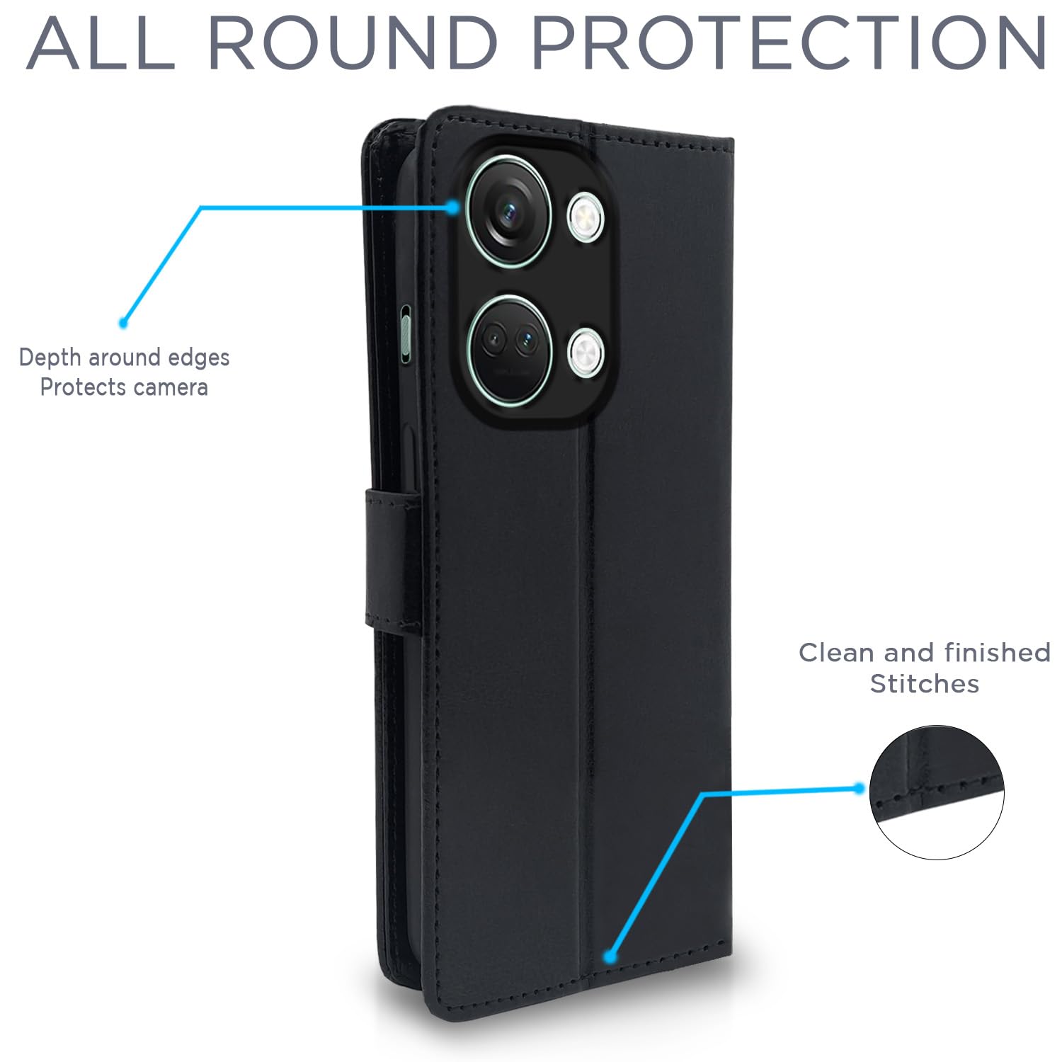Pikkme black Wallet flip case for OnePlus Nord 3 5G – photo 4