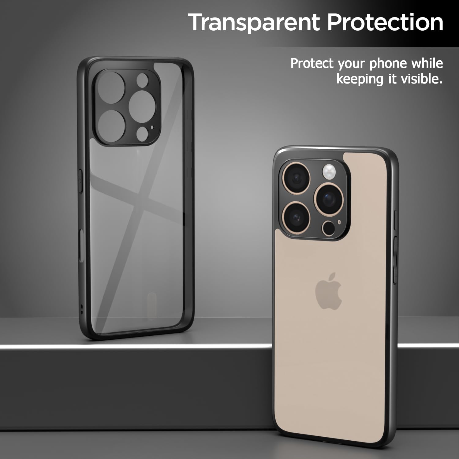 Pikkme iPhone 16 Pro Max Eagle 2.0 Shockproof Sleek Hybrid Armor Back Cover (Black)