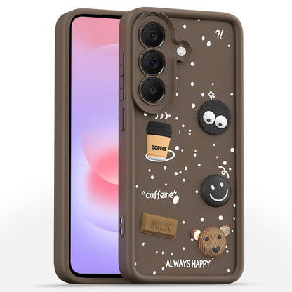 Samsung A37 5G Bear Coffee back cover in brown by Pikkme