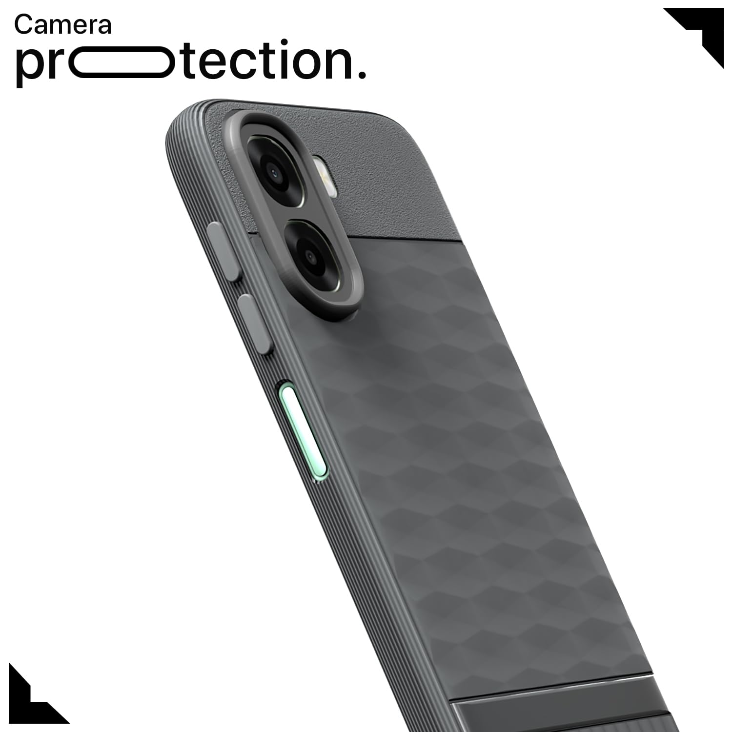Oppo A6X 5G Silicone mobile back cover in grey by Pikkme – photo 5