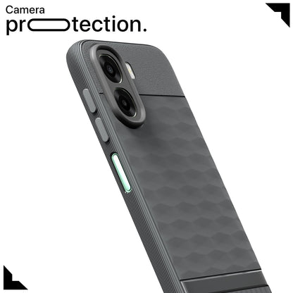 Oppo A6X 5G Silicone mobile back cover in grey by Pikkme – photo 5