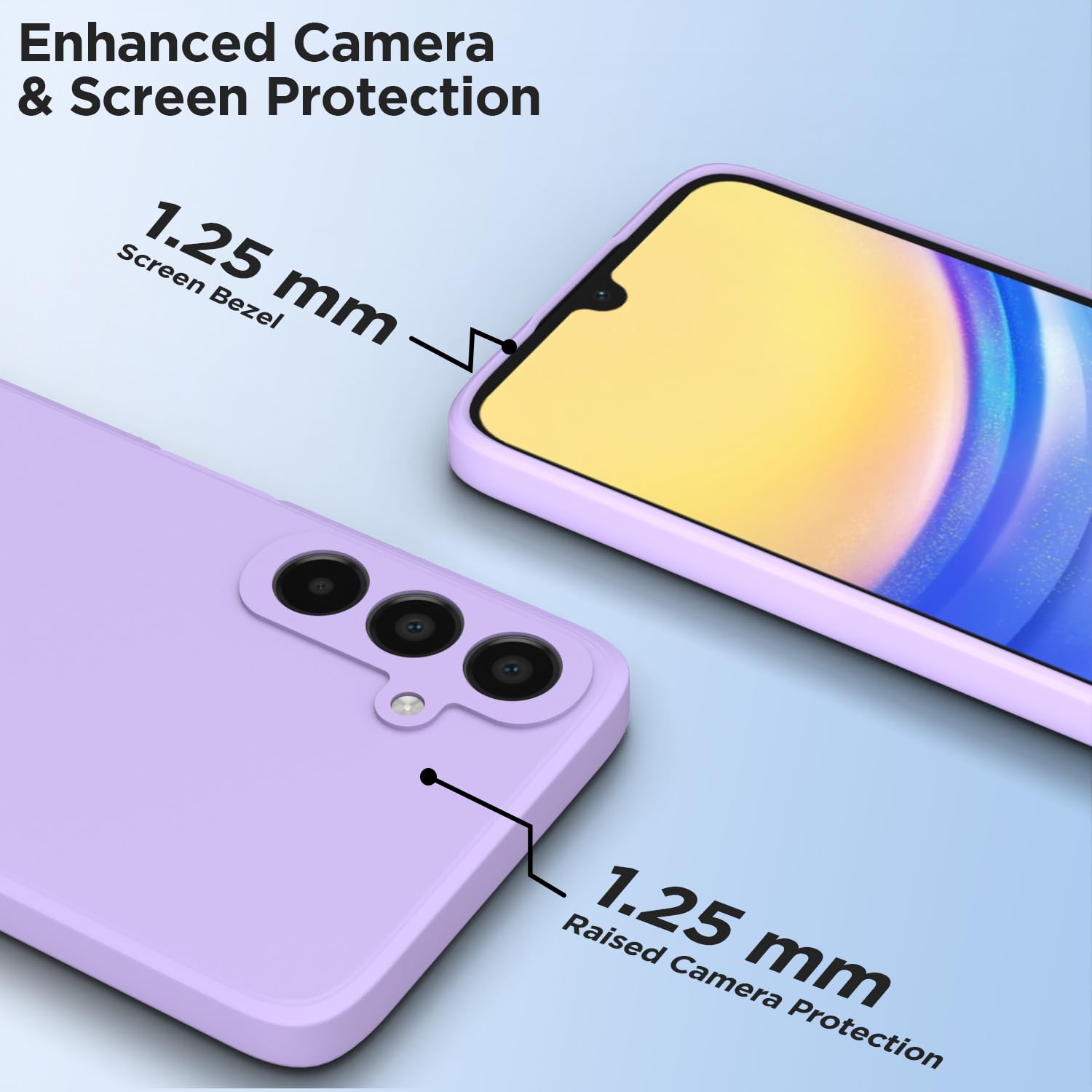 Pikkme Samsung Galaxy A15 5G Liquid Silicone Back Cover | Purple