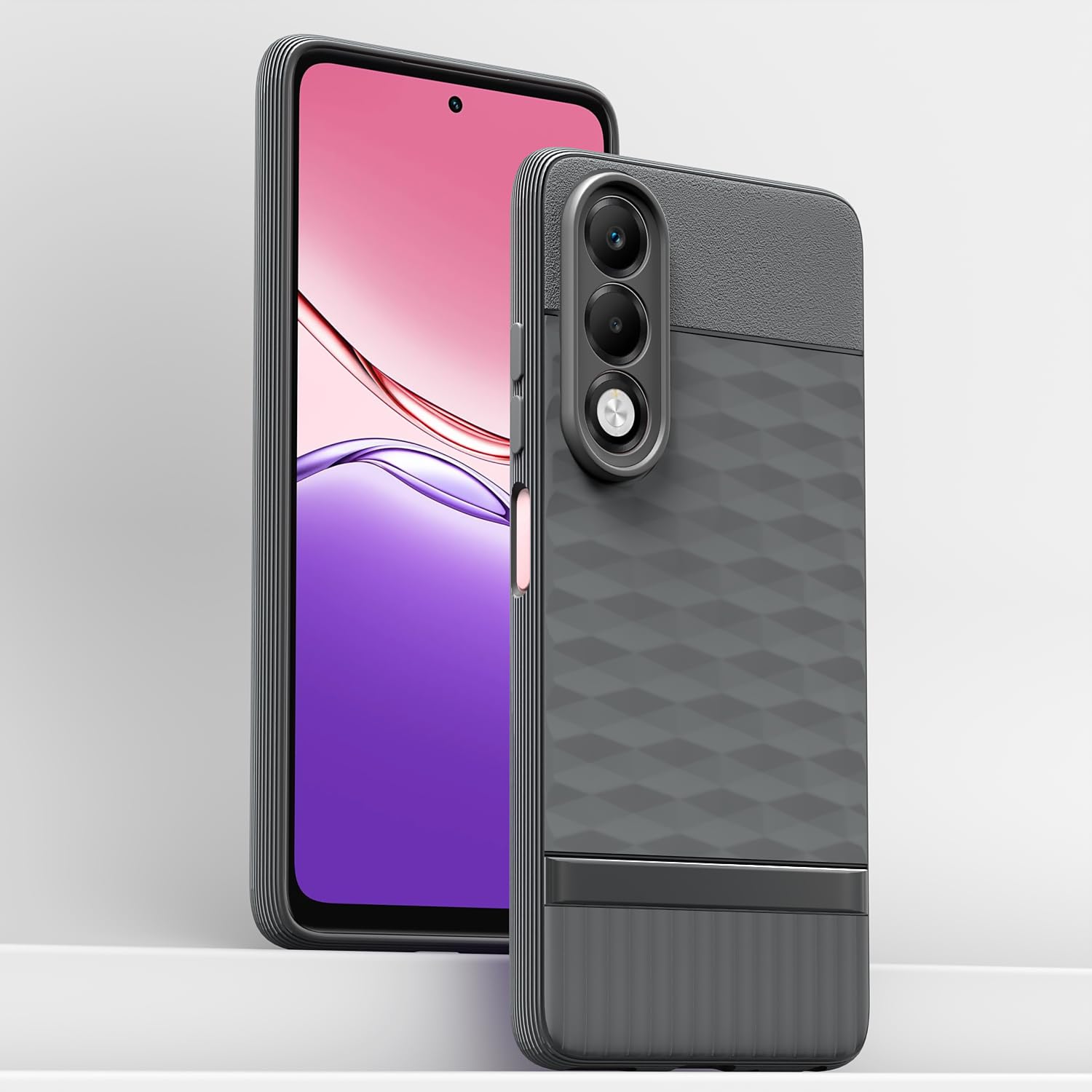 Pikkme Oppo K13x 5G Shockproof Soft Flexible Gencase Back cover (Grey)