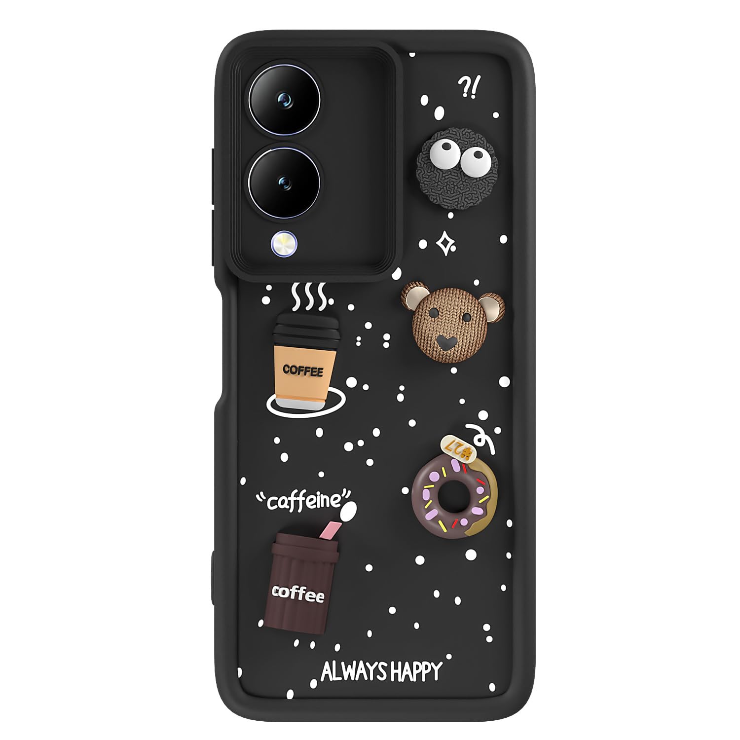Vivo Y17s/Y28/3D phone cover in black by Pikkme – photo 7