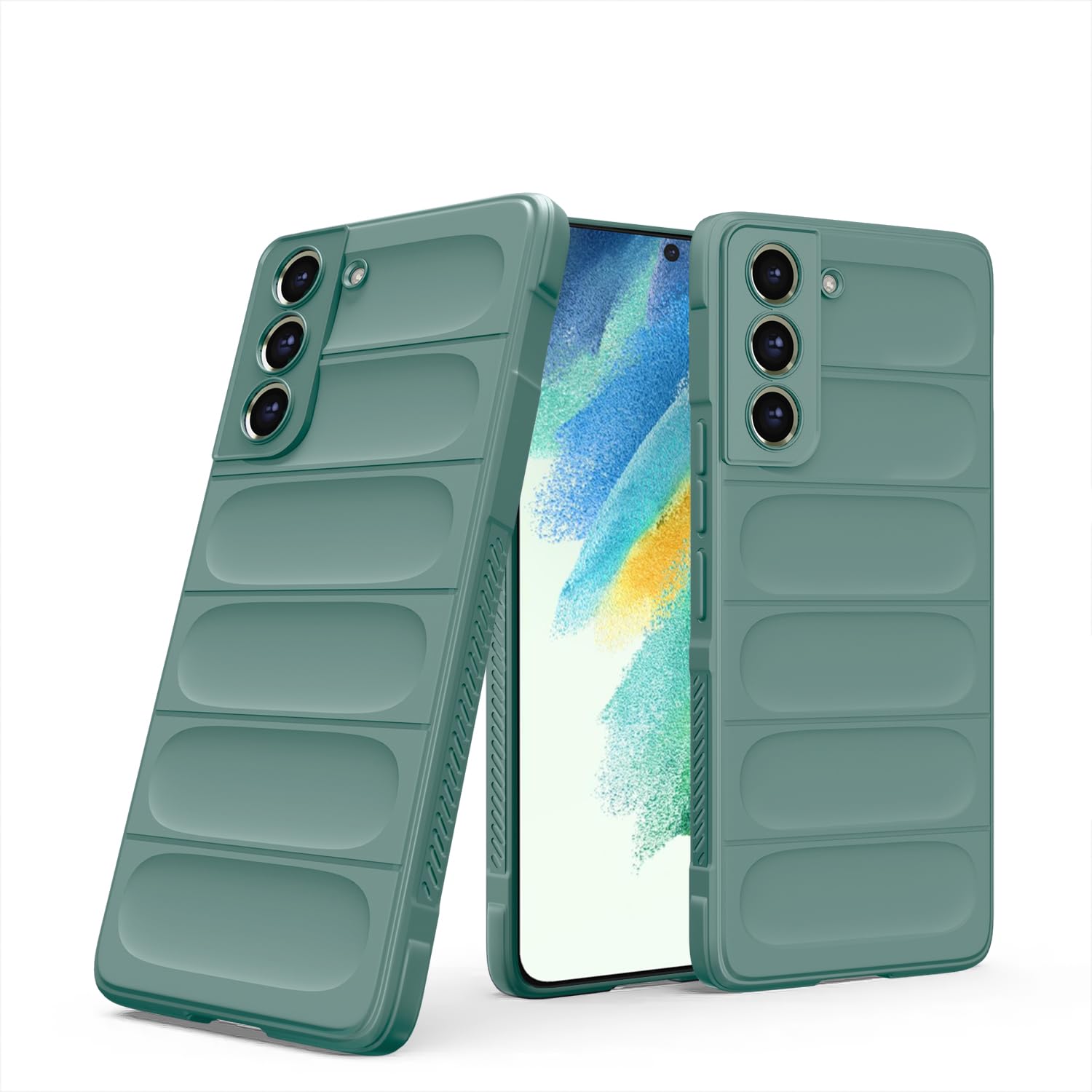 Pikkme green Liquid Silicone mobile back cover for Samsung S21 FE 5G