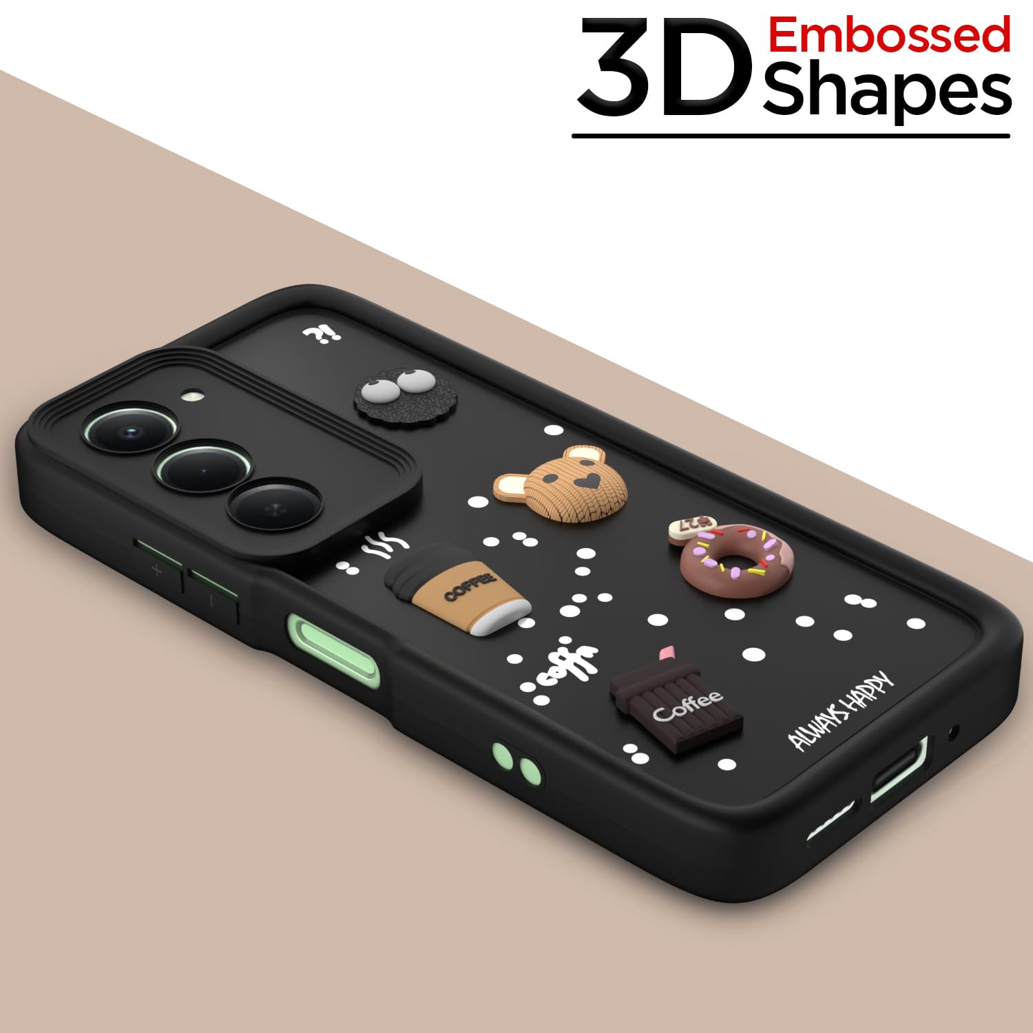 Black Silicone phone cover for Redmi 15 5G/3D – Pikkme – photo 3