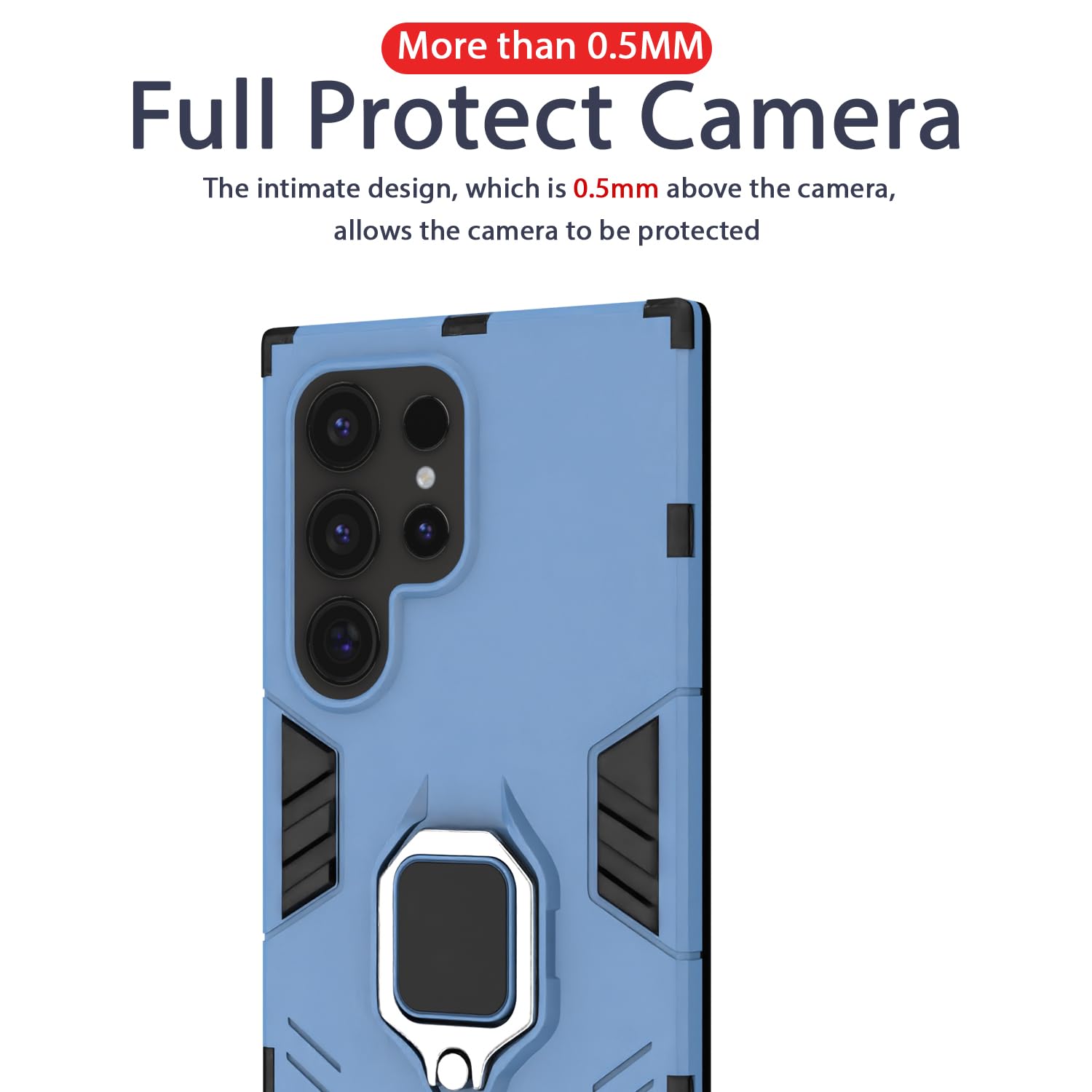 Pikkme Samsung Galaxy S25 Ultra 5G D5 Tough Armor Back Cover (Blue)