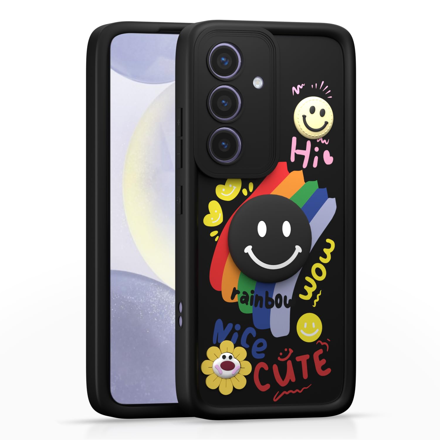 Pikkme black Soft Silicone phone cover for Samsung S24 5G