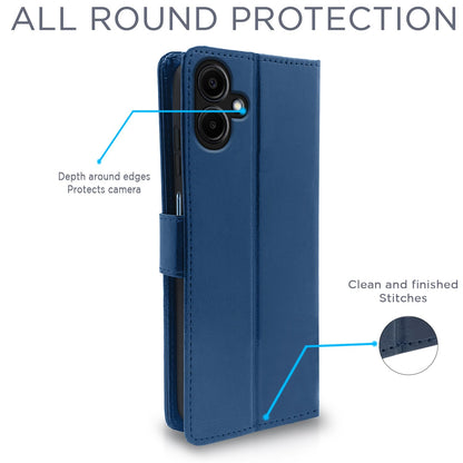 Samsung A06 Wallet flip cover in blue by Pikkme – photo 4