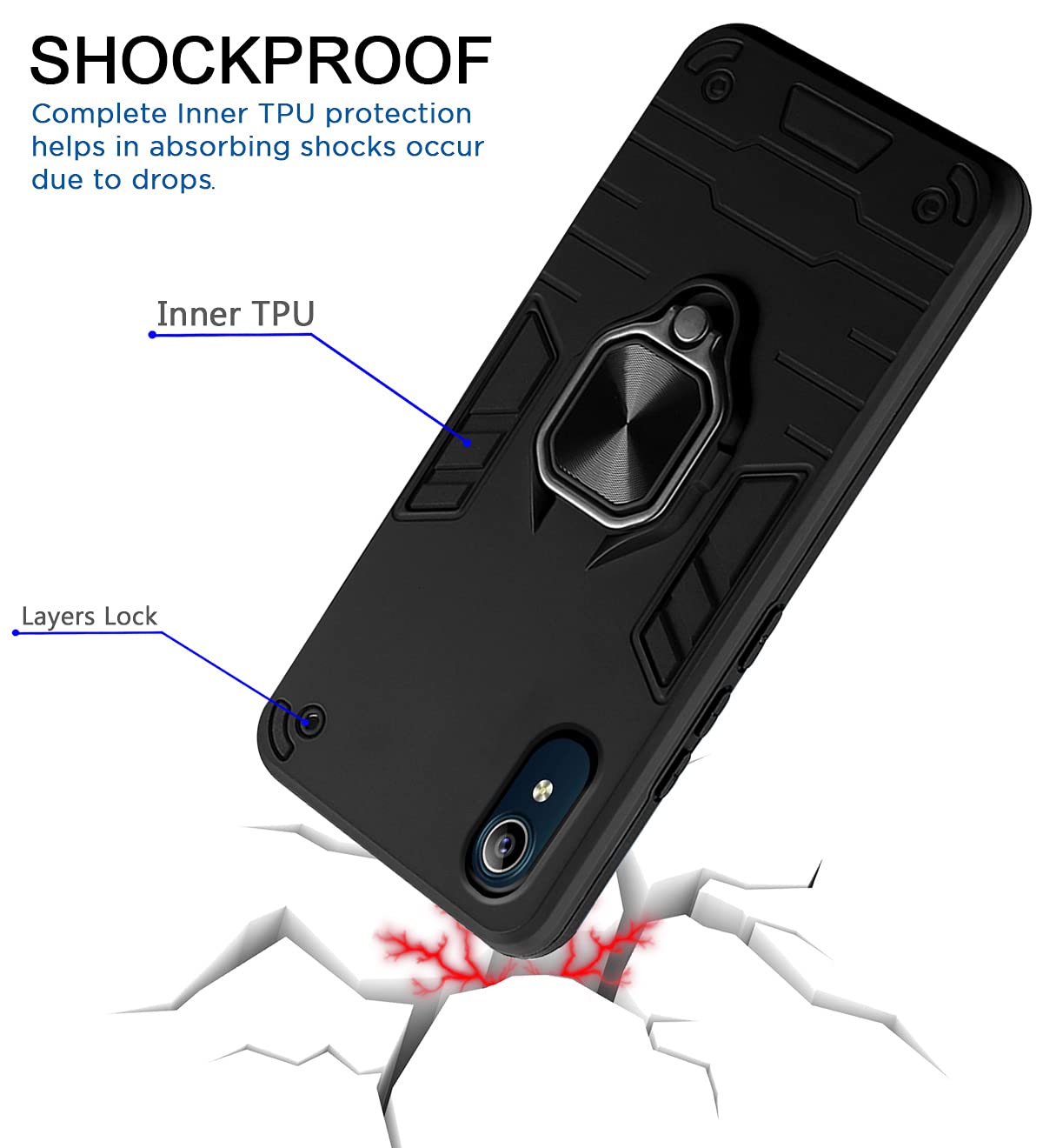 Pikkme Vivo Y91i D5 Tough Armor black back cover – photo 4