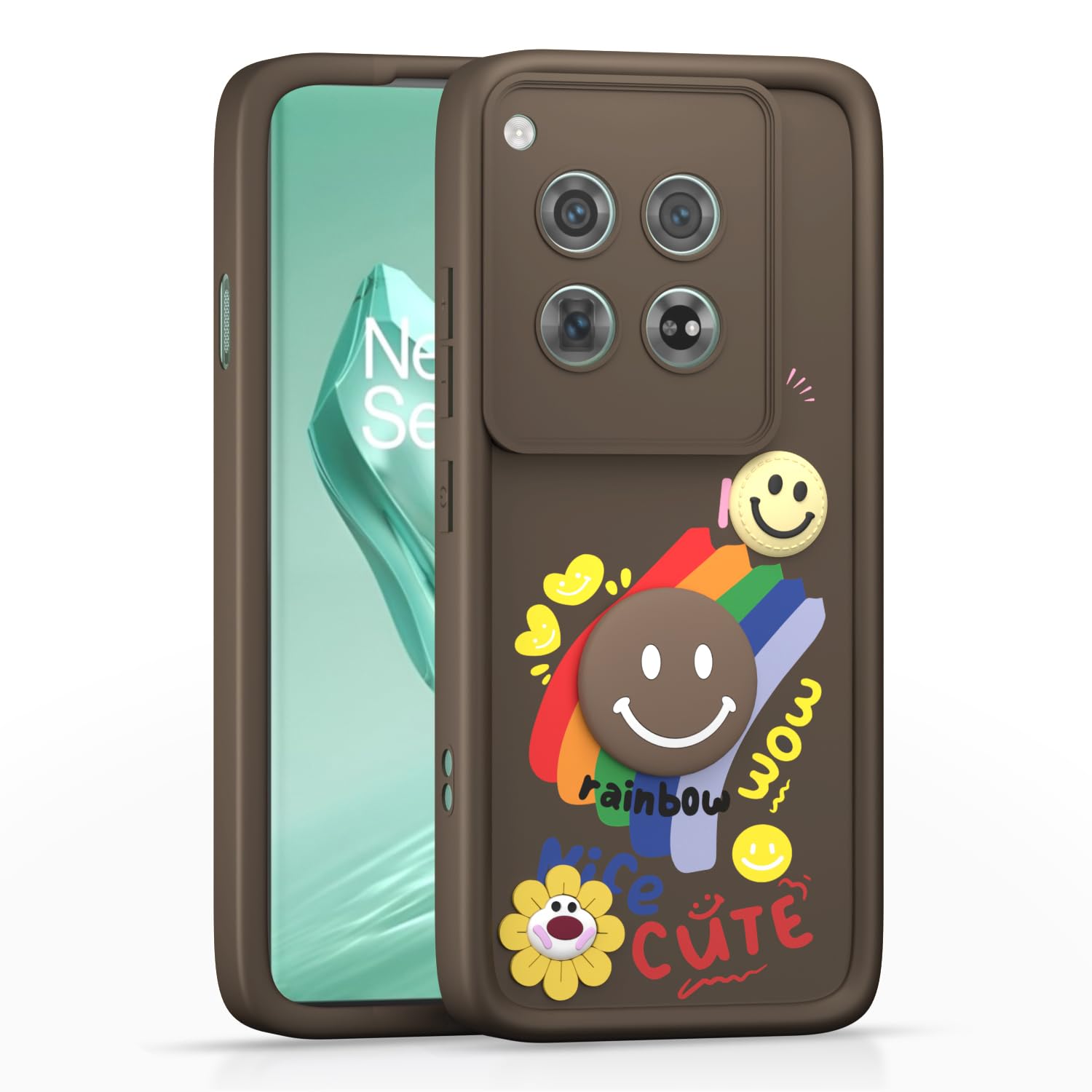 Pikkme OnePlus 12 5G Soft Silicone brown phone cover