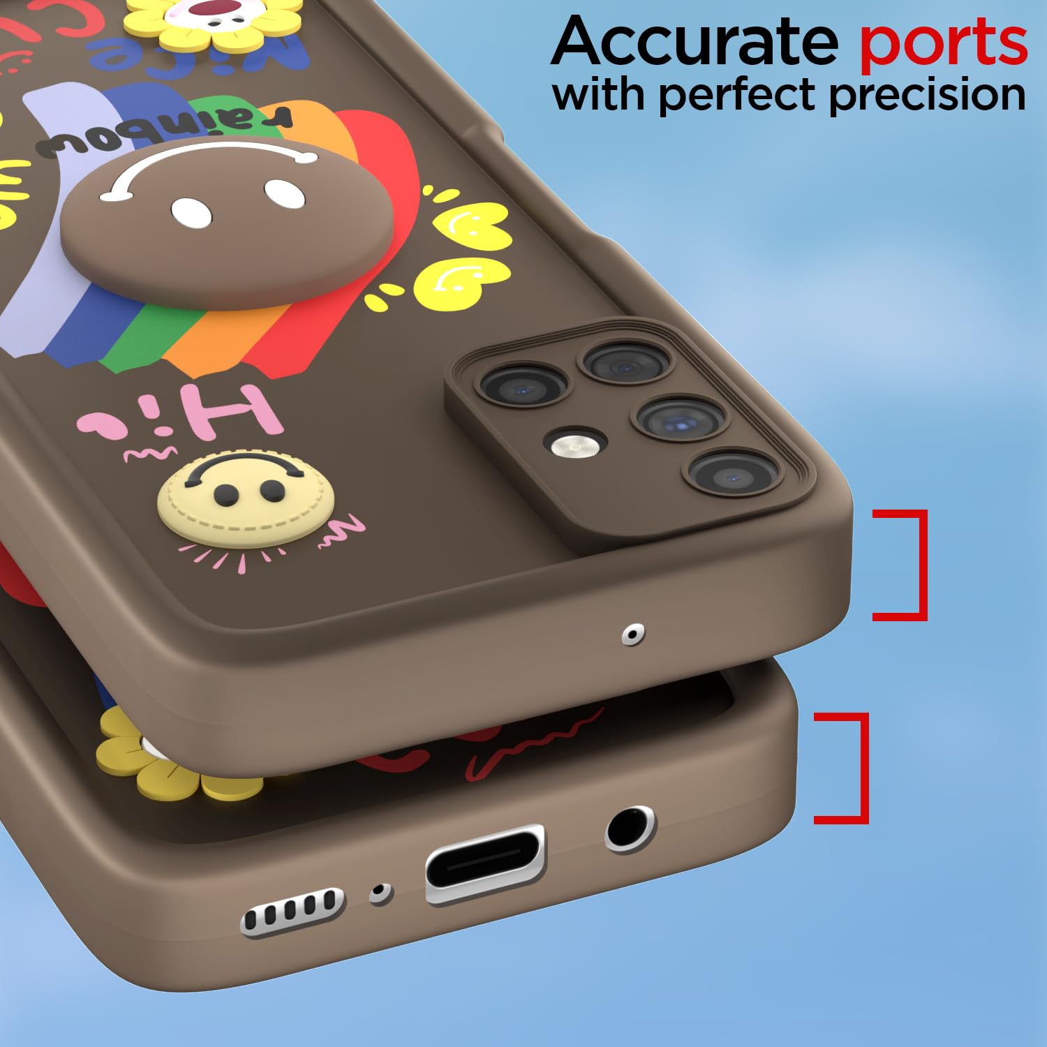 Samsung M51 mobile back cover in brown by Pikkme – photo 4