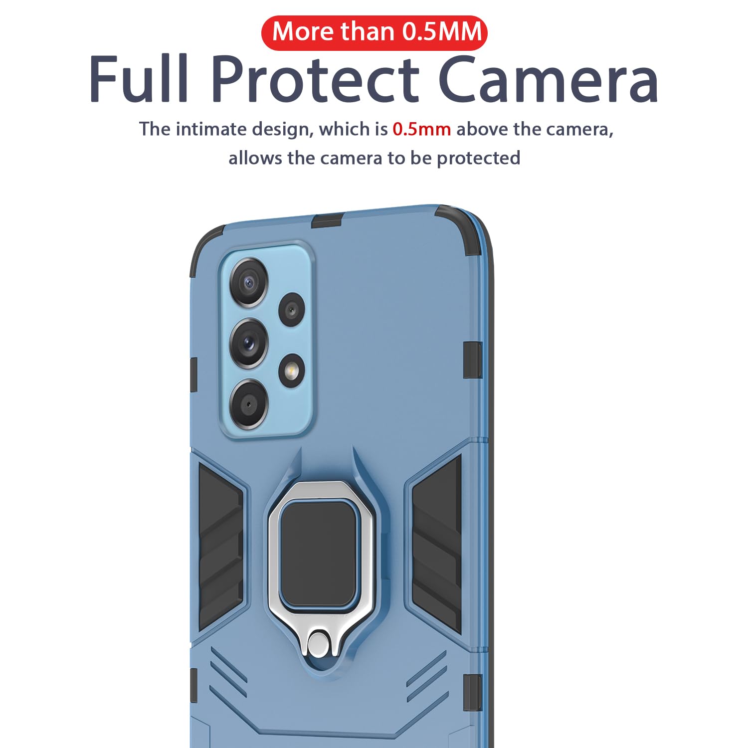 Pikkme Samsung Galaxy A52 / Samsung Galaxy A52s D5 Tough Armor Back Cover | Blue