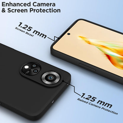 Black Matte mobile back cover for Oppo Reno 8T 5G – Pikkme – photo 2