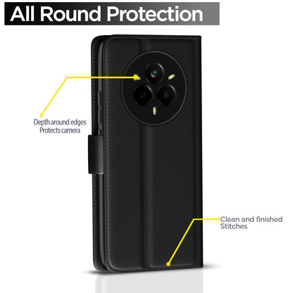 Realme 14 Pro 5G wallet flip cover in black by Pikkme – photo 4