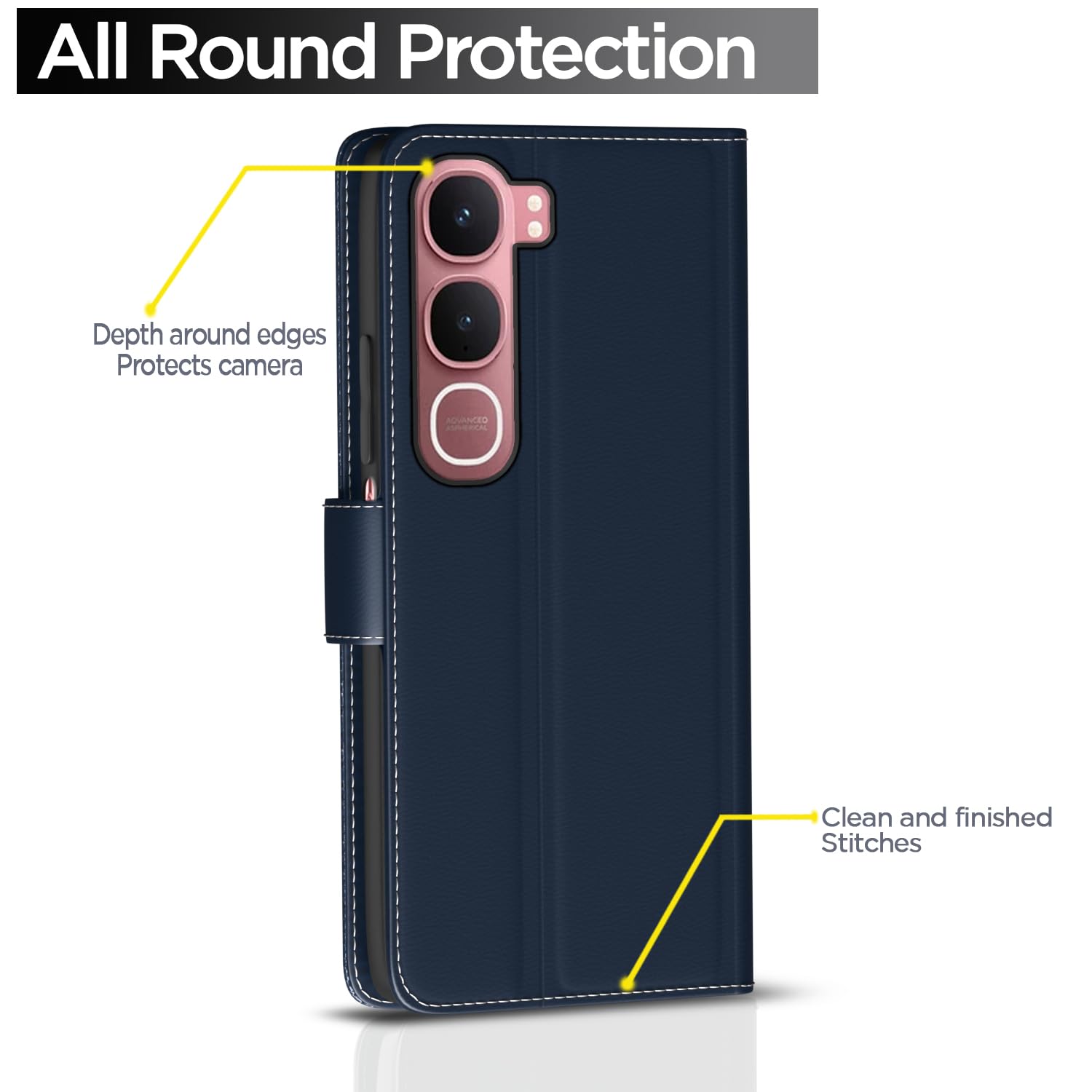 Pikkme Vivo Y31 5G blue flip case – photo 4