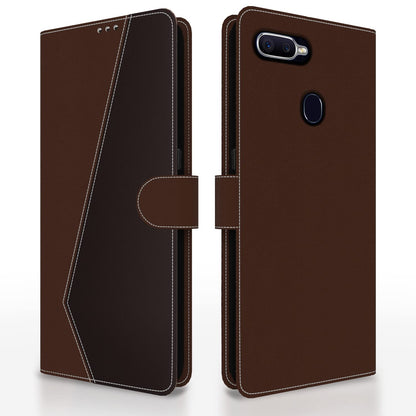 Pikkme brown & coffee mobile flip cover for Oppo F9/F9 Pro/A5/A5s/A7/A11k/A12/Realme 2/2 Pro/Realme U1