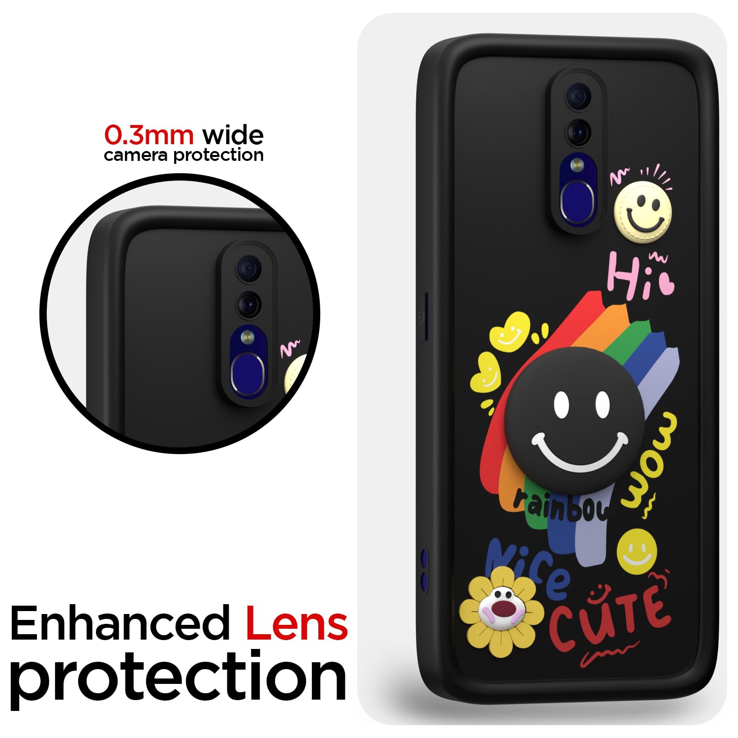 Black mobile back cover for Oppo F11 – Pikkme – photo 5