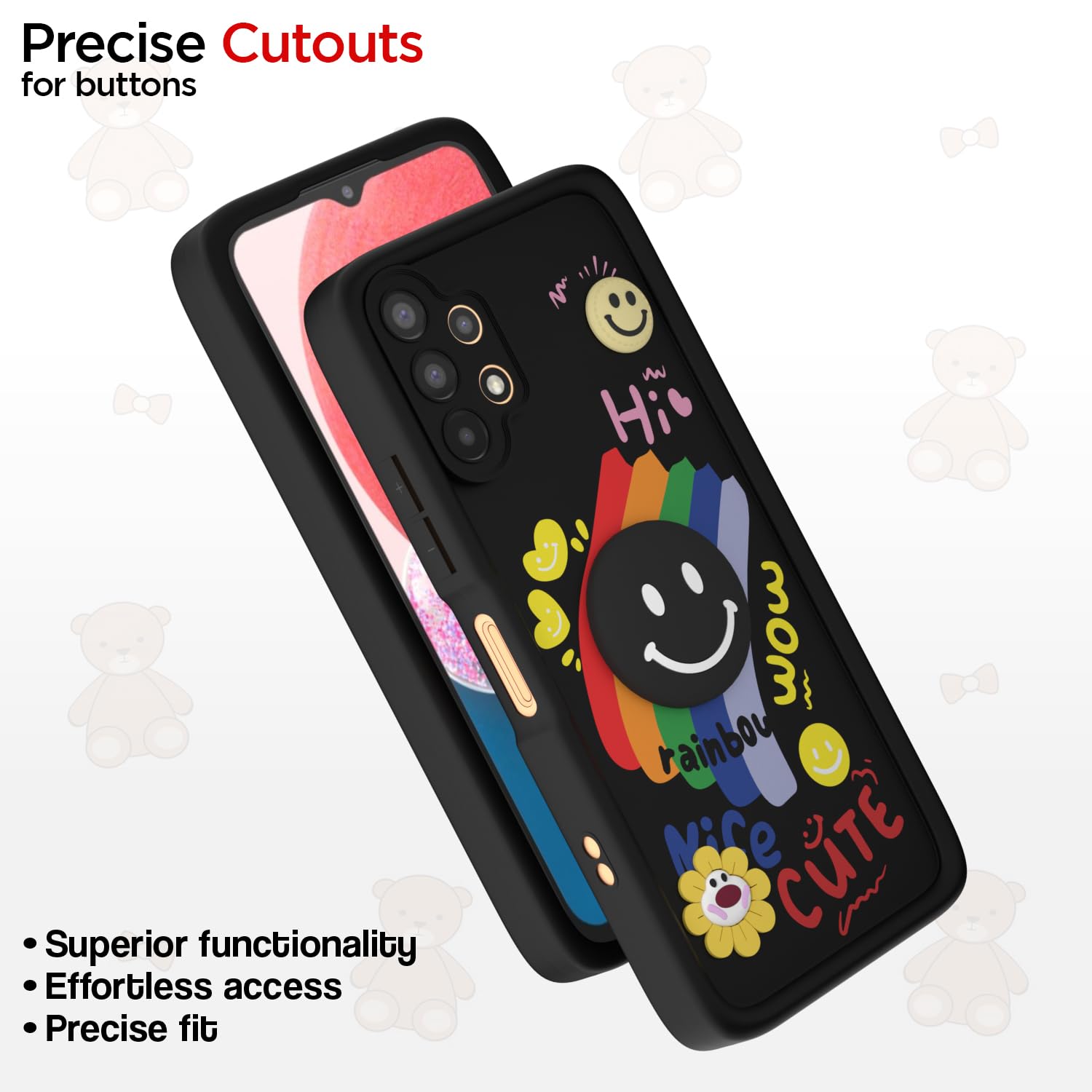 Samsung A13 4G/A13 5G Soft Silicone phone cover in black by Pikkme – photo 6
