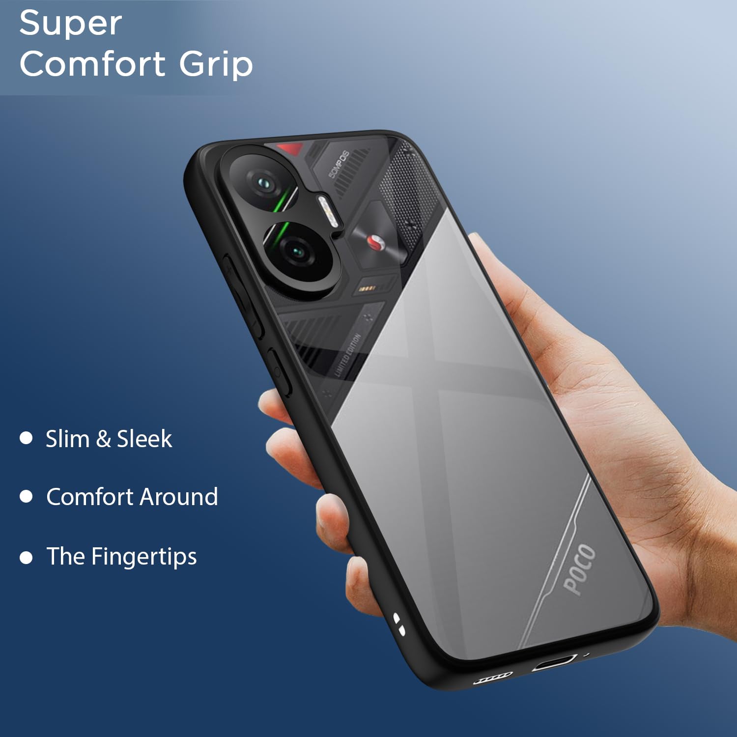 Pikkme Poco F7 5G Hybrid black phone cover – photo 6