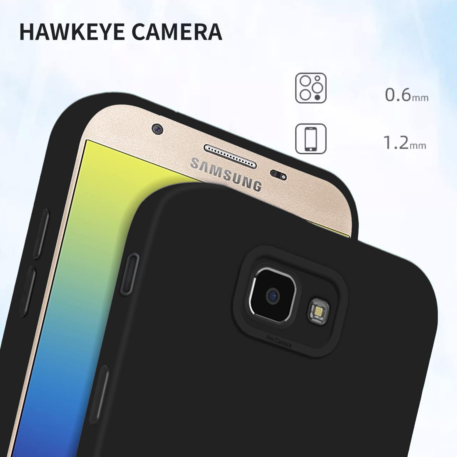 Black Liquid Silicone mobile back cover for Samsung J7 Prime – Pikkme – photo 6