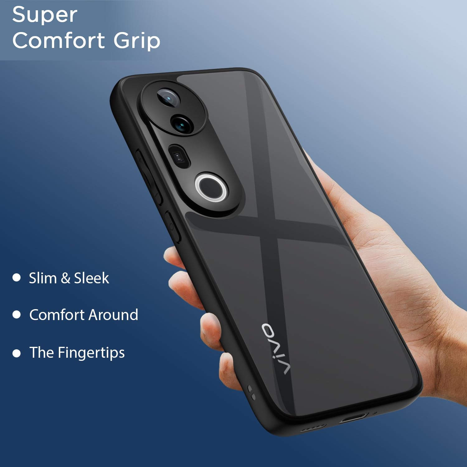 Pikkme Vivo T4 Ultra 5G Eagle 2 Shockproof Sleek Hybrid Armor Back Cover (Black)