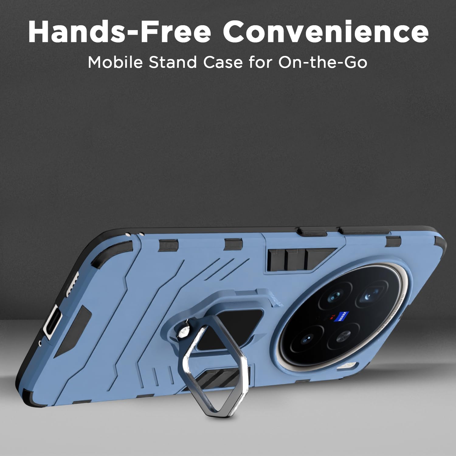 Pikkme blue D5 Tough Armor mobile back cover for Vivo X200 Pro 5G – photo 6