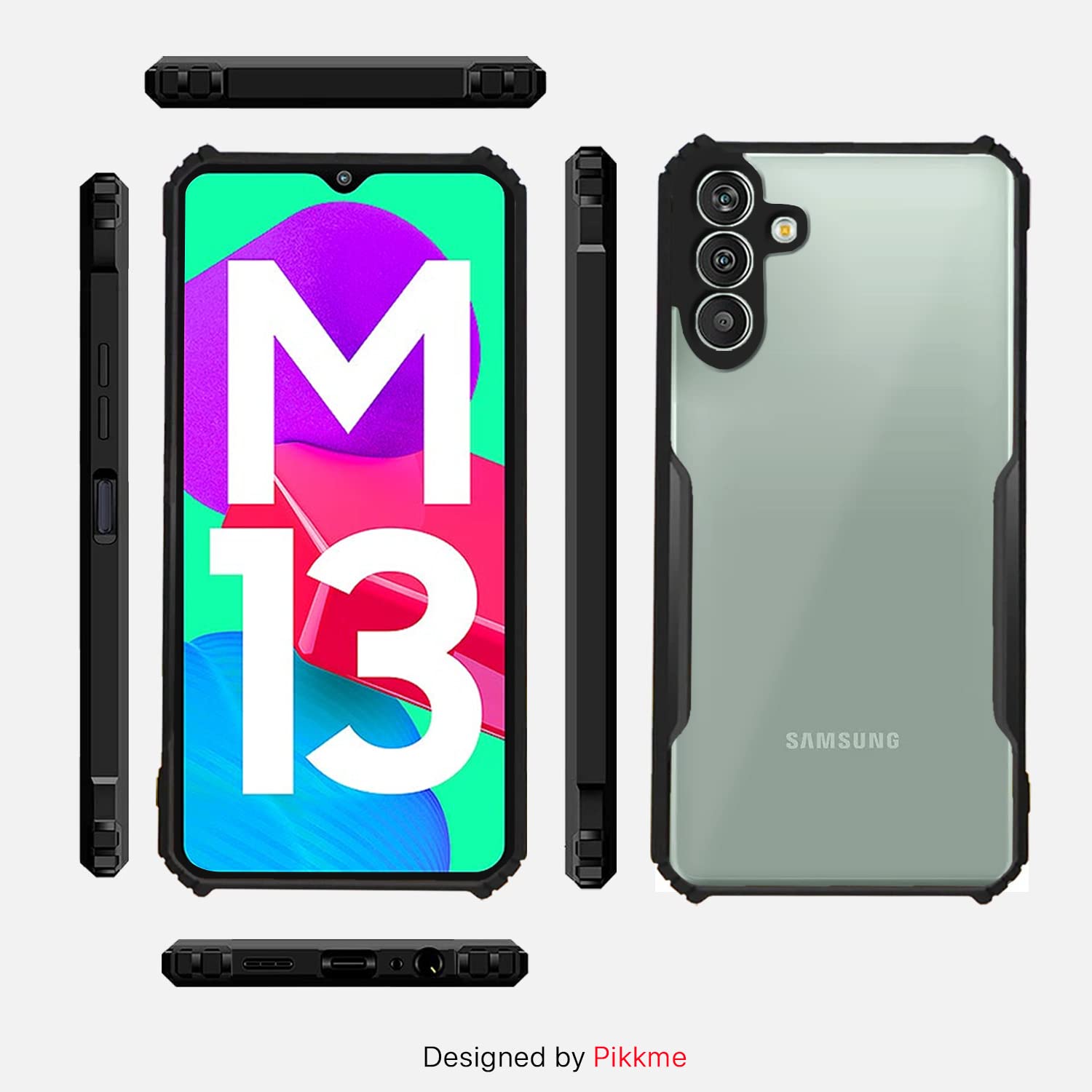 Samsung M13 4G back cover in plastic, black by Pikkme – photo 3
