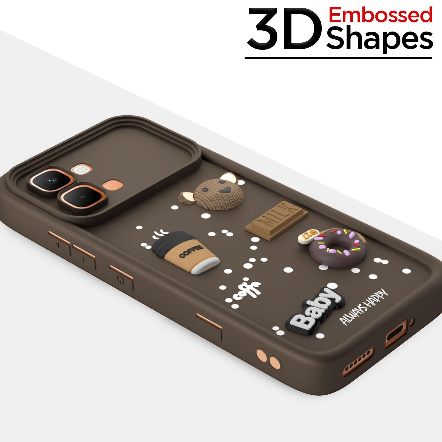 Pikkme Infinix Note Edge 5G/3D brown mobile back cover – photo 3