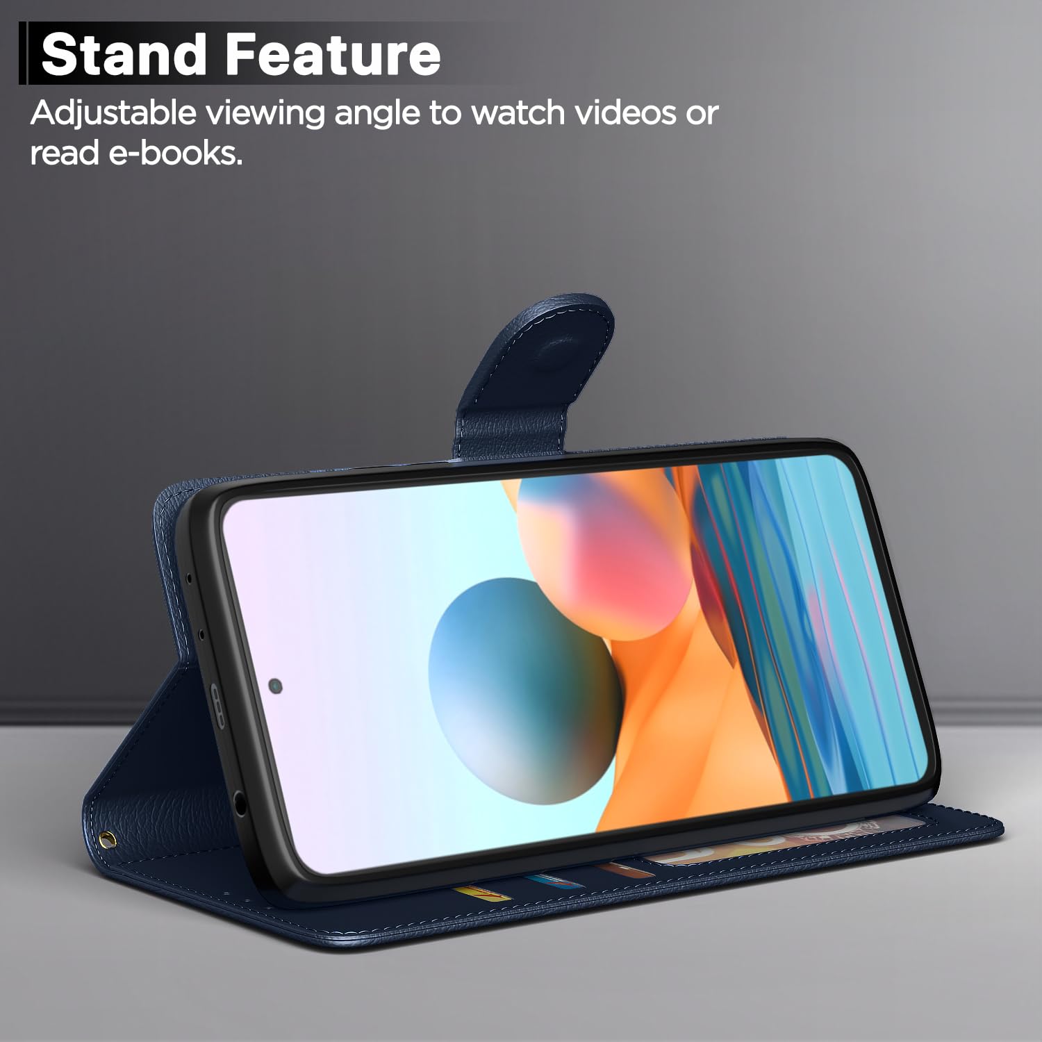 Pikkme blue Wallet wallet flip cover for Redmi Note 10 Pro/Note 10 Pro Max – photo 3