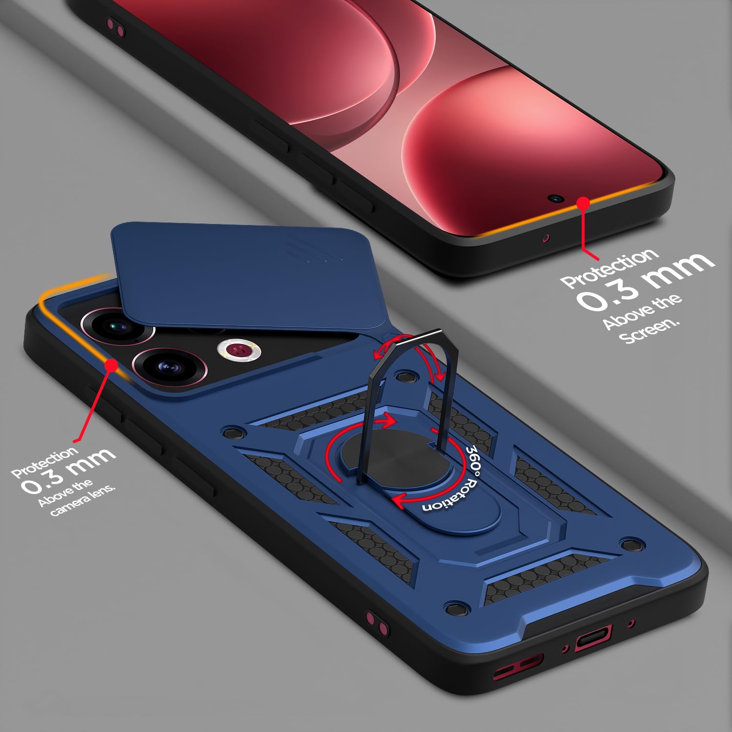 Blue back cover for Oppo Find X9 5G/360 – Pikkme – photo 4