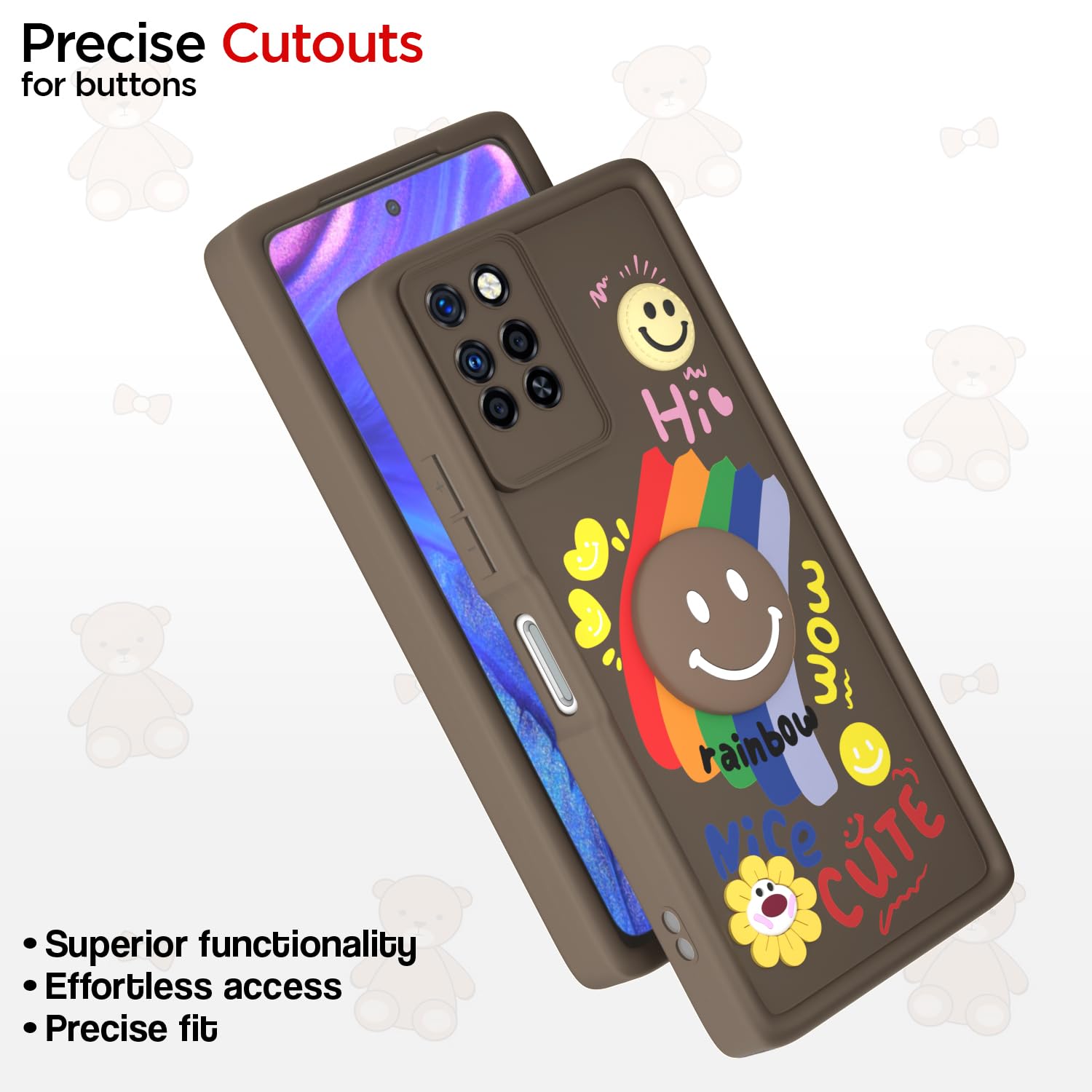 Pikkme Infinix Note 10 Pro Soft Silicone brown phone cover – photo 6