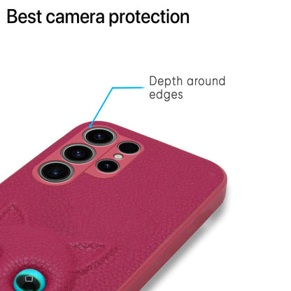 Pikkme Samsung Galaxy S23 Ultra 5G Kitty Back Cover (Pink)