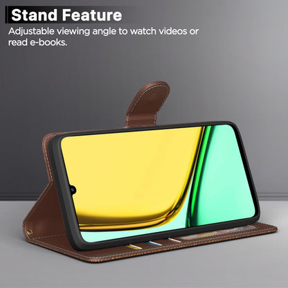 Pikkme Realme C61/Narzo N61 tan mobile flip cover – photo 3