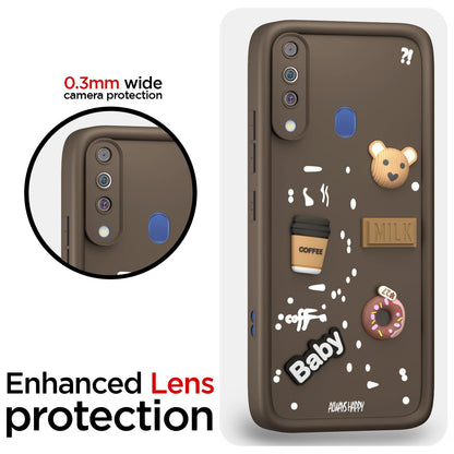 Brown mobile back cover for Samsung M30/3D – Pikkme – photo 5