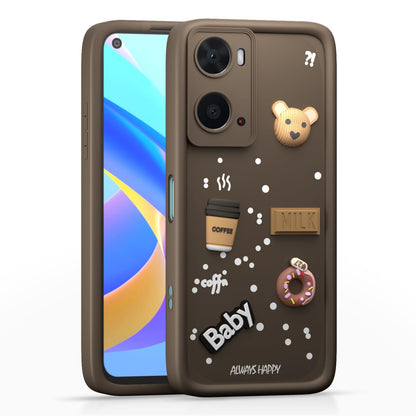 Oppo A76/A96/A36 back cover in brown by Pikkme