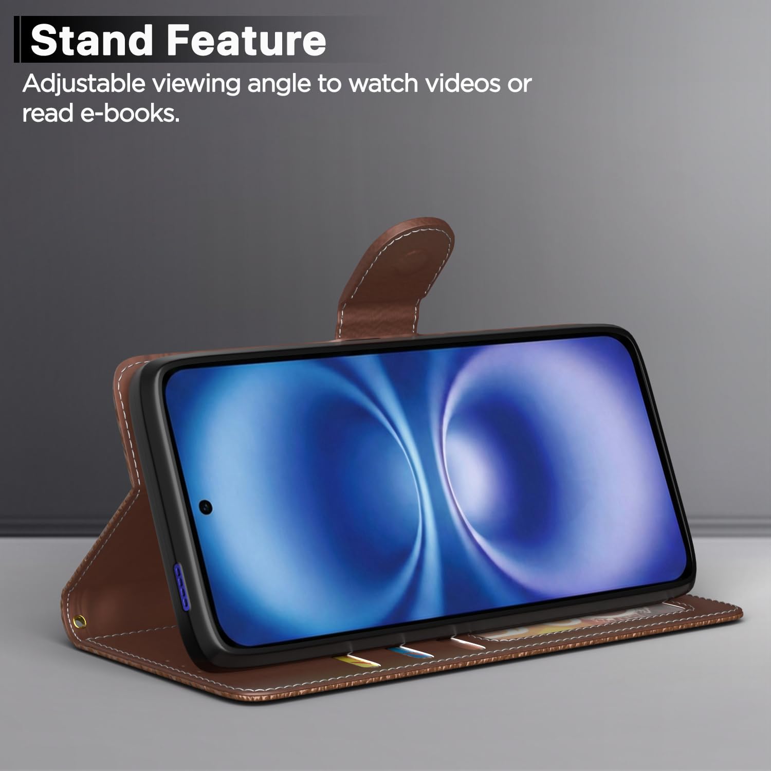 Pikkme Infinix Smart 20 Wallet tan mobile flip cover – photo 3