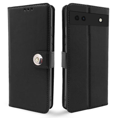 Pikkme Google Pixel 6a Button black wallet flip cover