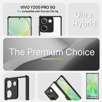 Vivo Y200 Pro 5G Clear back cover in black by Pikkme – photo 3