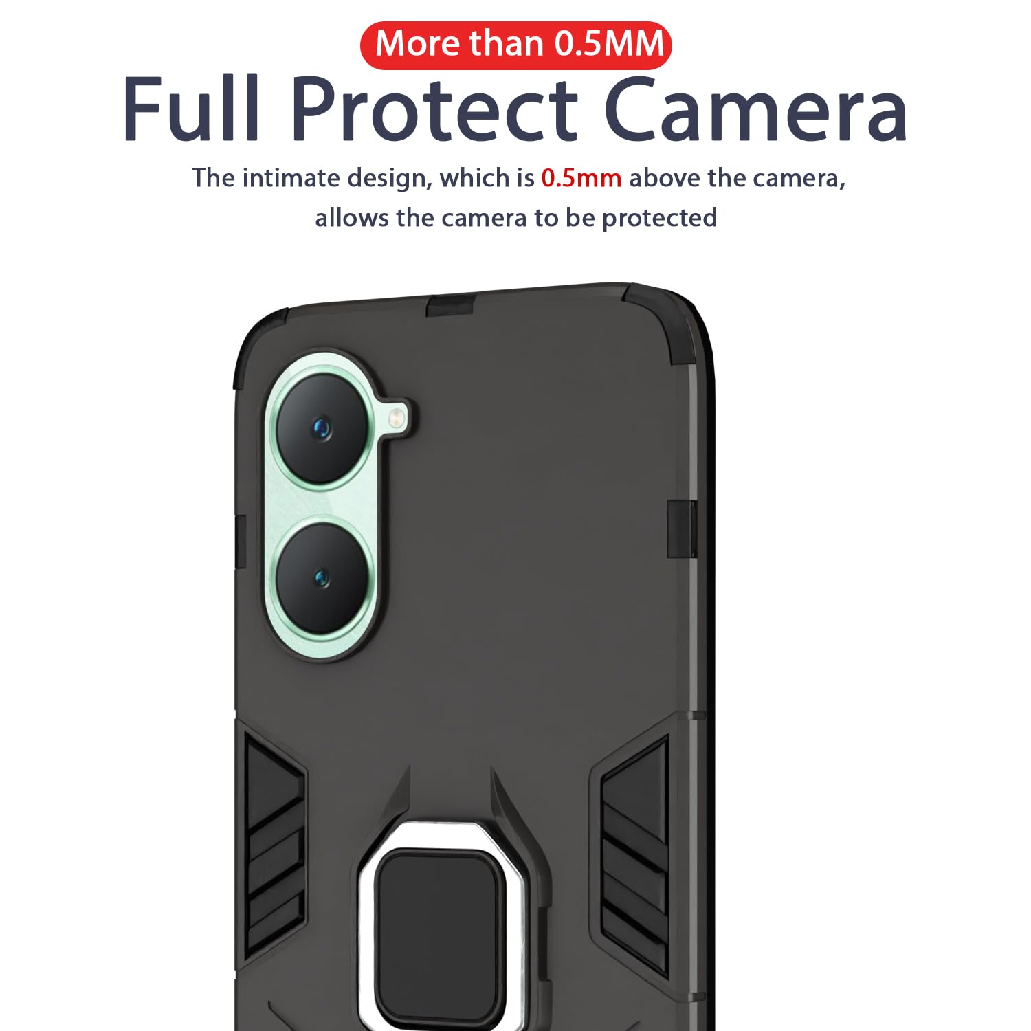 Black mobile back cover for iQOO Z9 Lite 5G/Vivo T3 Lite 5G/Vivo Y18/Y18e/Y03 – Pikkme – photo 7