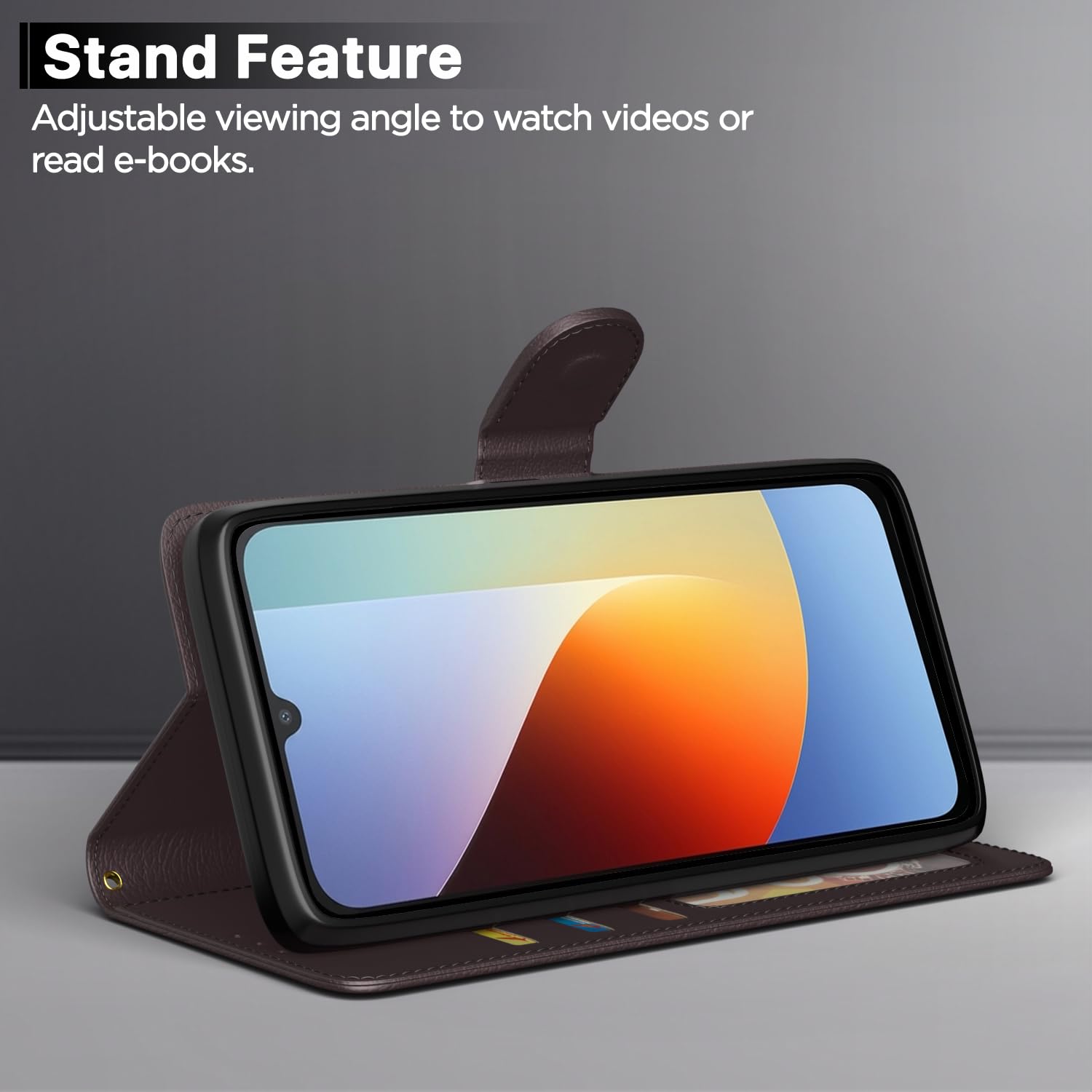 Pikkme Redmi A7 Pro/Poco C85x 5G Wallet coffee wallet flip cover – photo 3