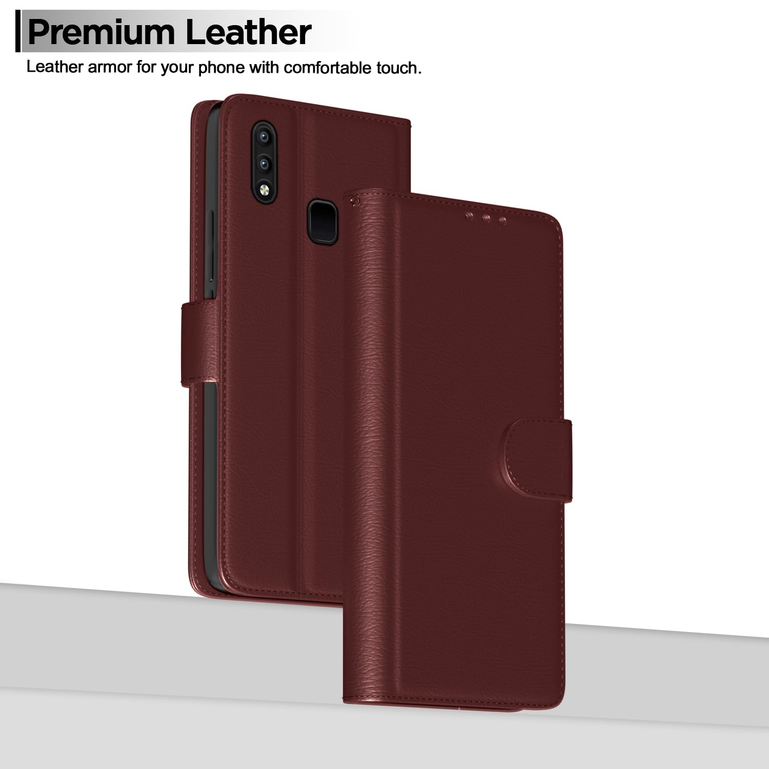 Vivo Y91/Y93/Y95 Wallet flip case in brown by Pikkme – photo 2