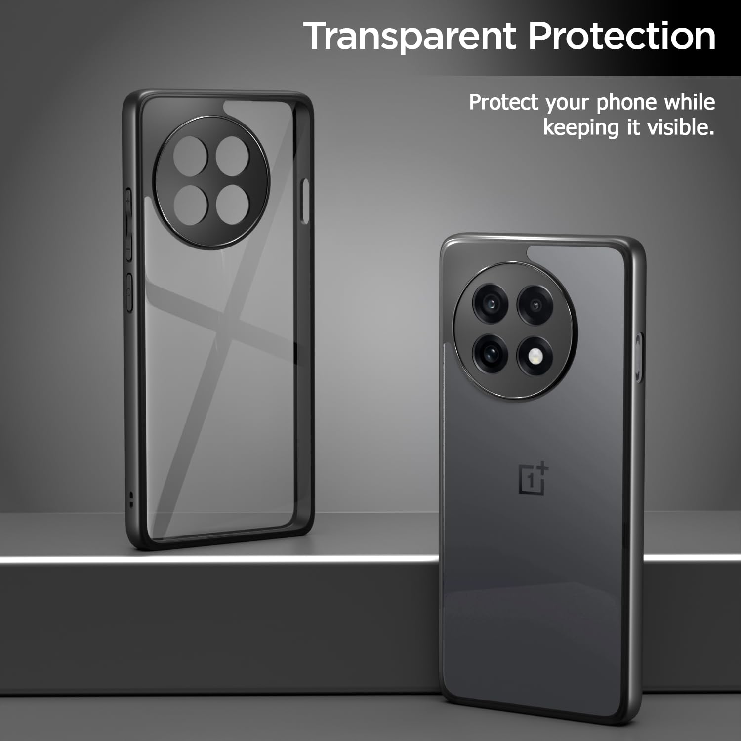 Black Hybrid mobile back cover for OnePlus 13R 5G – Pikkme – photo 3