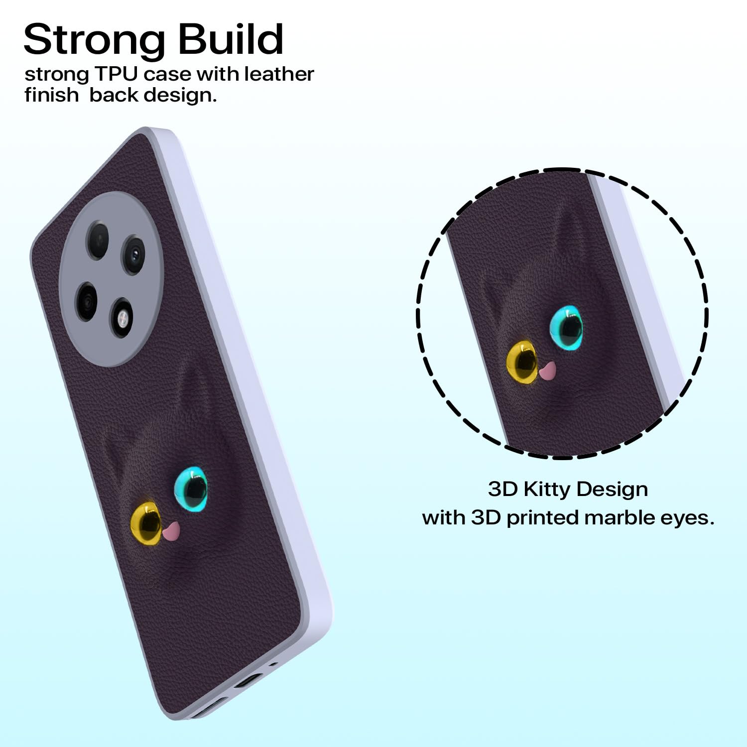 Pikkme Oppo F27 Pro Plus 5G Kitty Back Cover (Purple)